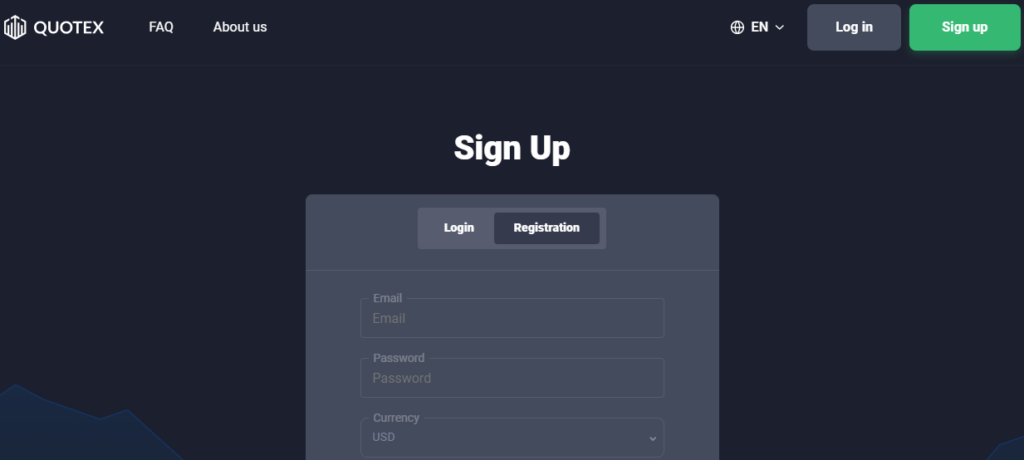 quotex registration